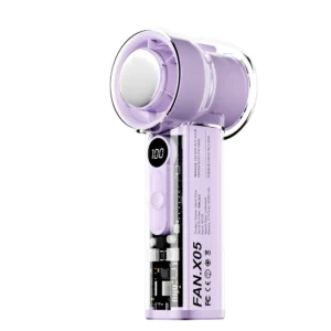 Cross-Border X05 New Model Rechargeable Turbine Cooling USB Handheld Fan with Digital Display Portable Outdoor Mini Fan